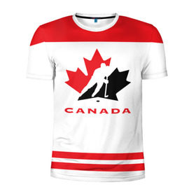 Мужская футболка 3D спортивная с принтом TEAM CANADA в Белгороде, 100% полиэстер с улучшенными характеристиками | приталенный силуэт, круглая горловина, широкие плечи, сужается к линии бедра | 2017 | canada | team | teamcanada | канада | мира | россия | хоккей | чемпионат | чм2017