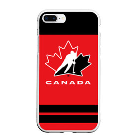 Чехол для iPhone 7Plus/8 Plus матовый с принтом TEAM CANADA в Белгороде, Силикон | Область печати: задняя сторона чехла, без боковых панелей | Тематика изображения на принте: 2017 | canada | hochey | team | teamcanada | канада | мира | россия | хоккей | чемпионат | чм2017