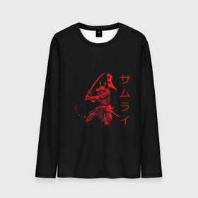 Мужской лонгслив 3D с принтом Японские иероглифы - самурай в Белгороде, 100% полиэстер | длинные рукава, круглый вырез горловины, полуприлегающий силуэт | азия | воин | катана | меч | сегун | сэнсэй | харакири | честь | японец | япония