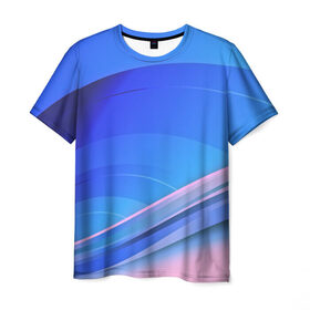 Мужская футболка 3D с принтом Волны материи в Белгороде, 100% полиэфир | прямой крой, круглый вырез горловины, длина до линии бедер | 3d | абстракция | волны | другие | краска | линии | оптические | полосы | прикольные | разводы | узоры | фрактал | цветные | яркие