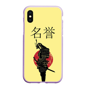 Чехол для iPhone XS Max матовый с принтом Японский самурай (честь) в Белгороде, Силикон | Область печати: задняя сторона чехла, без боковых панелей | meiyo | самурай | япония