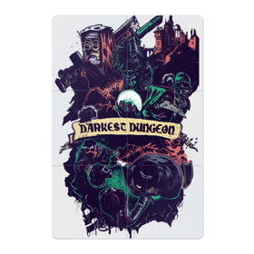 Магнитный плакат 2Х3 с принтом Darkest Dungeon в Белгороде, Полимерный материал с магнитным слоем | 6 деталей размером 9*9 см | darkest dungeon | замок | игра | логотип | рыцарь | темные подземелья | тьма | череп | чумной доктор