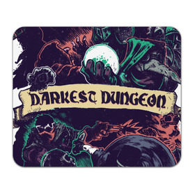 Коврик прямоугольный с принтом Darkest Dungeon в Белгороде, натуральный каучук | размер 230 х 185 мм; запечатка лицевой стороны | darkest dungeon | замок | игра | логотип | рыцарь | темные подземелья | тьма | череп | чумной доктор