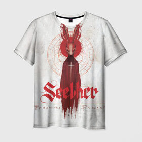 Мужская футболка 3D с принтом Seether в Белгороде, 100% полиэфир | прямой крой, круглый вырез горловины, длина до линии бедер | Тематика изображения на принте: album | poison the parish | seether | рок