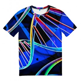 Мужская футболка 3D с принтом Volumetric в Белгороде, 100% полиэфир | прямой крой, круглый вырез горловины, длина до линии бедер | Тематика изображения на принте: 3d | volumetric | абстракции | другие | прикольные | фигуры | цветные | яркие