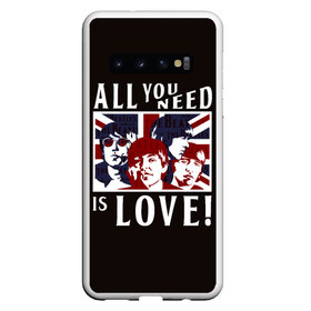 Чехол для Samsung Galaxy S10 с принтом All You Need Is Love в Белгороде, Силикон | Область печати: задняя сторона чехла, без боковых панелей | Тематика изображения на принте: all | beatles | is | love | need | rock | you | битлз | ленон | любовь | музыка | о.м.с.к. | рок