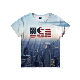 Детская футболка 3D с принтом Город New York в Белгороде, 100% гипоаллергенный полиэфир | прямой крой, круглый вырез горловины, длина до линии бедер, чуть спущенное плечо, ткань немного тянется | new york | америка | бейсбол | буквы n y | город | классная | логотип | мегаполис | надпись | нью йорк | нью йорк янкиз | прикольная картинка | сша | штаты | я люблю красивая | янки