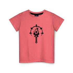 Детская футболка хлопок с принтом Darkest Dungeon в Белгороде, 100% хлопок | круглый вырез горловины, полуприлегающий силуэт, длина до линии бедер | 