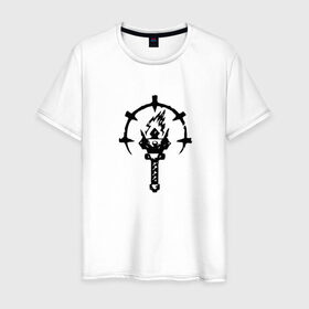 Мужская футболка хлопок с принтом Darkest Dungeon в Белгороде, 100% хлопок | прямой крой, круглый вырез горловины, длина до линии бедер, слегка спущенное плечо. | Тематика изображения на принте: 