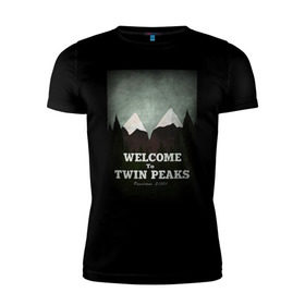 Мужская футболка премиум с принтом Twin Peaks в Белгороде, 92% хлопок, 8% лайкра | приталенный силуэт, круглый вырез ворота, длина до линии бедра, короткий рукав | twin peaks | дэвид линч | лес | лора палмер | сова | твин пикс | туман