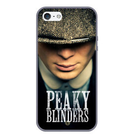 Чехол для iPhone 5/5S матовый с принтом Peaky Blinders в Белгороде, Силикон | Область печати: задняя сторона чехла, без боковых панелей | бандиты | бритва | острые козырьки