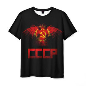 Мужская футболка 3D с принтом СССР орел в Белгороде, 100% полиэфир | прямой крой, круглый вырез горловины, длина до линии бедер | ussr | герб | коммунизм | молот и звезда | патриот | прикольная | серп | советский союз | социализм | ссср | страна советов | флаг
