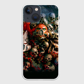 Чехол для iPhone 13 mini с принтом WH40k черепа в Белгороде,  |  | dawn | eldar | war | warhammer | wh | wh40k | вархаммер | ваха | эльдар | эльдары