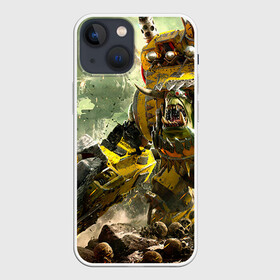 Чехол для iPhone 13 mini с принтом WH40k warboss в Белгороде,  |  | dawn | eldar | war | warhammer | wh | wh40k | вархаммер | ваха | эльдар | эльдары