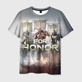 Мужская футболка 3D с принтом For honor 4 в Белгороде, 100% полиэфир | прямой крой, круглый вырез горловины, длина до линии бедер | for honor | honor | samurai | templar | viking | vikings | викинг | крестоносец | самурай | тамплиер