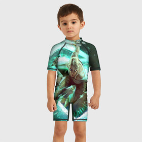 Детский купальный костюм 3D с принтом Цири в Белгороде, Полиэстер 85%, Спандекс 15% | застежка на молнии на спине | gwent | witcher | ведьмак | гвинт | геральт | цири