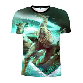 Мужская футболка 3D спортивная с принтом Цири в Белгороде, 100% полиэстер с улучшенными характеристиками | приталенный силуэт, круглая горловина, широкие плечи, сужается к линии бедра | gwent | witcher | ведьмак | гвинт | геральт | цири