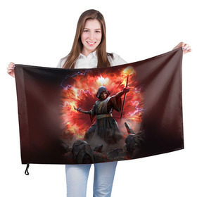 Флаг 3D с принтом Witcher gwent 8 в Белгороде, 100% полиэстер | плотность ткани — 95 г/м2, размер — 67 х 109 см. Принт наносится с одной стороны | 