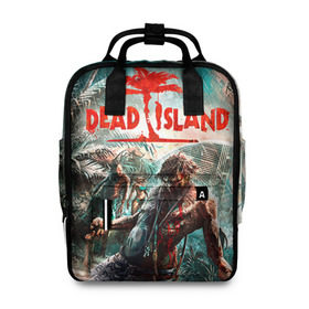 Женский рюкзак 3D с принтом Dead island 8 в Белгороде, 100% полиэстер | лямки с регулируемой длиной, сверху ручки, чтобы рюкзак нести как сумку. Основное отделение закрывается на молнию, как и внешний карман. Внутри два дополнительных кармана, один из которых закрывается на молнию. По бокам два дополнительных кармашка, куда поместится маленькая бутылочка
 | Тематика изображения на принте: dead | island | repticide | zombie | дэд айлэнд | зомби | мозги