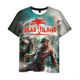 Мужская футболка 3D с принтом Dead island 8 в Белгороде, 100% полиэфир | прямой крой, круглый вырез горловины, длина до линии бедер | Тематика изображения на принте: dead | island | repticide | zombie | дэд айлэнд | зомби | мозги