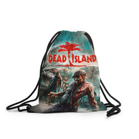 Рюкзак-мешок 3D с принтом Dead island 8 в Белгороде, 100% полиэстер | плотность ткани — 200 г/м2, размер — 35 х 45 см; лямки — толстые шнурки, застежка на шнуровке, без карманов и подкладки | Тематика изображения на принте: dead | island | repticide | zombie | дэд айлэнд | зомби | мозги