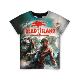Детская футболка 3D с принтом Dead island 8 в Белгороде, 100% гипоаллергенный полиэфир | прямой крой, круглый вырез горловины, длина до линии бедер, чуть спущенное плечо, ткань немного тянется | dead | island | repticide | zombie | дэд айлэнд | зомби | мозги