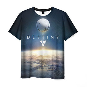 Мужская футболка 3D с принтом Destiny 11 в Белгороде, 100% полиэфир | прямой крой, круглый вырез горловины, длина до линии бедер | destiny | дестени | дэстэни | космос