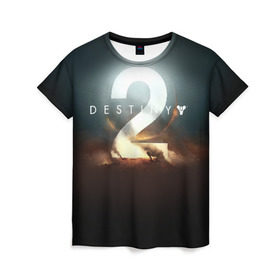 Женская футболка 3D с принтом Destiny 12 в Белгороде, 100% полиэфир ( синтетическое хлопкоподобное полотно) | прямой крой, круглый вырез горловины, длина до линии бедер | destiny | дестени | дэстэни | космос