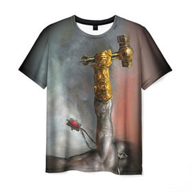 Мужская футболка 3D с принтом Разделитель в Белгороде, 100% полиэфир | прямой крой, круглый вырез горловины, длина до линии бедер | bloodmoon | elder | morrowind | oblivion | scrolls | skyrim | tribunal