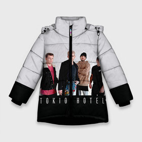 Зимняя куртка для девочек 3D с принтом Tokio Hotel в Белгороде, ткань верха — 100% полиэстер; подклад — 100% полиэстер, утеплитель — 100% полиэстер. | длина ниже бедра, удлиненная спинка, воротник стойка и отстегивающийся капюшон. Есть боковые карманы с листочкой на кнопках, утяжки по низу изделия и внутренний карман на молнии. 

Предусмотрены светоотражающий принт на спинке, радужный светоотражающий элемент на пуллере молнии и на резинке для утяжки. | Тематика изображения на принте: 2017 | dream machine | tokio hotel | билл каулитц | георг листинг | густав шефер | токийский отель | том каулиц