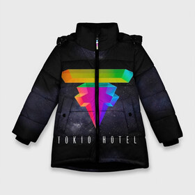 Зимняя куртка для девочек 3D с принтом Tokio Hotel в Белгороде, ткань верха — 100% полиэстер; подклад — 100% полиэстер, утеплитель — 100% полиэстер. | длина ниже бедра, удлиненная спинка, воротник стойка и отстегивающийся капюшон. Есть боковые карманы с листочкой на кнопках, утяжки по низу изделия и внутренний карман на молнии. 

Предусмотрены светоотражающий принт на спинке, радужный светоотражающий элемент на пуллере молнии и на резинке для утяжки. | 2017 | dream machine | tokio hotel | билл каулитц | георг листинг | густав шефер | токийский отель | том каулиц