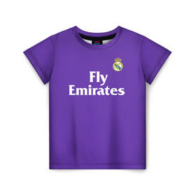 Детская футболка 3D с принтом Реал Мадрид в Белгороде, 100% гипоаллергенный полиэфир | прямой крой, круглый вырез горловины, длина до линии бедер, чуть спущенное плечо, ткань немного тянется | madrid | real | королевский клуб | мадрид | примера | реал | футбол | чемпионат испании