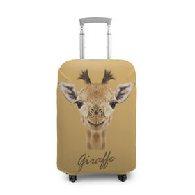 Чехол для чемодана 3D с принтом Жираф в Белгороде, 86% полиэфир, 14% спандекс | двустороннее нанесение принта, прорези для ручек и колес | giraffe | арт | жираф | зоопарк | рафик