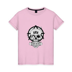 Женская футболка хлопок с принтом Skate or die в Белгороде, 100% хлопок | прямой крой, круглый вырез горловины, длина до линии бедер, слегка спущенное плечо | 