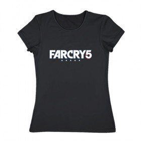 Женская футболка хлопок с принтом Far Cry 5 в Белгороде, 100% хлопок | прямой крой, круглый вырез горловины, длина до линии бедер, слегка спущенное плечо | 