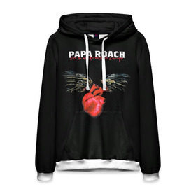 Мужская толстовка 3D с принтом Paparoach 11 в Белгороде, 100% полиэстер | двухслойный капюшон со шнурком для регулировки, мягкие манжеты на рукавах и по низу толстовки, спереди карман-кенгуру с мягким внутренним слоем. | 