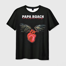 Мужская футболка 3D с принтом Paparoach 11 в Белгороде, 100% полиэфир | прямой крой, круглый вырез горловины, длина до линии бедер | Тематика изображения на принте: 