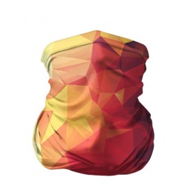 Бандана-труба 3D с принтом Низкополигональная текстура в Белгороде, 100% полиэстер, ткань с особыми свойствами — Activecool | плотность 150‒180 г/м2; хорошо тянется, но сохраняет форму | lowpoly | желтый красный | оранжевый | полигон | полигоны | текстура