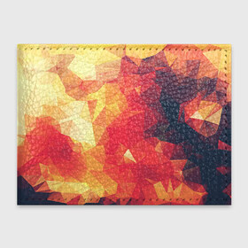 Обложка для студенческого билета с принтом Низкополигональная текстура в Белгороде, натуральная кожа | Размер: 11*8 см; Печать на всей внешней стороне | lowpoly | желтый красный | оранжевый | полигон | полигоны | текстура