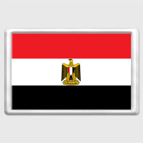 Магнит 45*70 с принтом Флаг и герб Египта в Белгороде, Пластик | Размер: 78*52 мм; Размер печати: 70*45 | символ страна