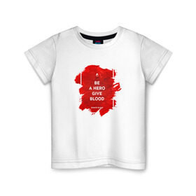 Детская футболка хлопок с принтом Донор 7 в Белгороде, 100% хлопок | круглый вырез горловины, полуприлегающий силуэт, длина до линии бедер | Тематика изображения на принте: 14 июня | blood | donor | донор | донорство | здоровье | кровь | медицина | органы | переливание | помощь | пульс | сердце