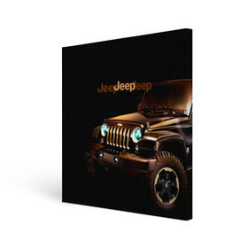 Холст квадратный с принтом Jeep в Белгороде, 100% ПВХ |  | Тематика изображения на принте: brand | car | chrysler | jeep | logo | usa | автомобиль | джип | крайслер | логотип | марка | сша