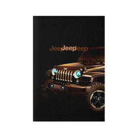 Обложка для паспорта матовая кожа с принтом Jeep в Белгороде, натуральная матовая кожа | размер 19,3 х 13,7 см; прозрачные пластиковые крепления | Тематика изображения на принте: brand | car | chrysler | jeep | logo | usa | автомобиль | джип | крайслер | логотип | марка | сша