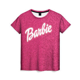 Женская футболка 3D с принтом Барби 7 в Белгороде, 100% полиэфир ( синтетическое хлопкоподобное полотно) | прямой крой, круглый вырез горловины, длина до линии бедер | barbie | барби | девочка | девушка | кукла
