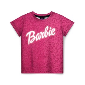 Детская футболка 3D с принтом Барби 7 в Белгороде, 100% гипоаллергенный полиэфир | прямой крой, круглый вырез горловины, длина до линии бедер, чуть спущенное плечо, ткань немного тянется | barbie | барби | девочка | девушка | кукла
