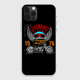 Чехол для iPhone 12 Pro Max с принтом Мото 1976 в Белгороде, Силикон |  | 3d | legendary riders | riders | rock | авто | автомобильные | гонщик | дорога | колеса | крылья | мото | мотоциклы | рок