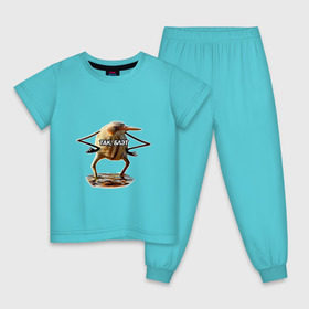 Детская пижама хлопок с принтом Так, блэт в Белгороде, 100% хлопок |  брюки и футболка прямого кроя, без карманов, на брюках мягкая резинка на поясе и по низу штанин
 | Тематика изображения на принте:   | блэт | мем | птица | так | топ