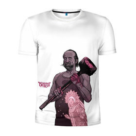 Мужская футболка 3D спортивная с принтом ЧерноБог в Белгороде, 100% полиэстер с улучшенными характеристиками | приталенный силуэт, круглая горловина, широкие плечи, сужается к линии бедра | американские боги | бог зла | молот | чернобог
