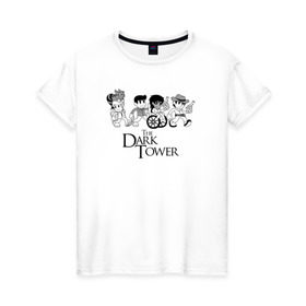 Женская футболка хлопок с принтом The Dark Tower в Белгороде, 100% хлопок | прямой крой, круглый вырез горловины, длина до линии бедер, слегка спущенное плечо | the dark tower | стивен кинг | стрелок | темная башня