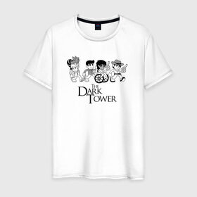 Мужская футболка хлопок с принтом The Dark Tower в Белгороде, 100% хлопок | прямой крой, круглый вырез горловины, длина до линии бедер, слегка спущенное плечо. | the dark tower | стивен кинг | стрелок | темная башня